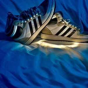 Adidas Top 10s Mint and White High tops